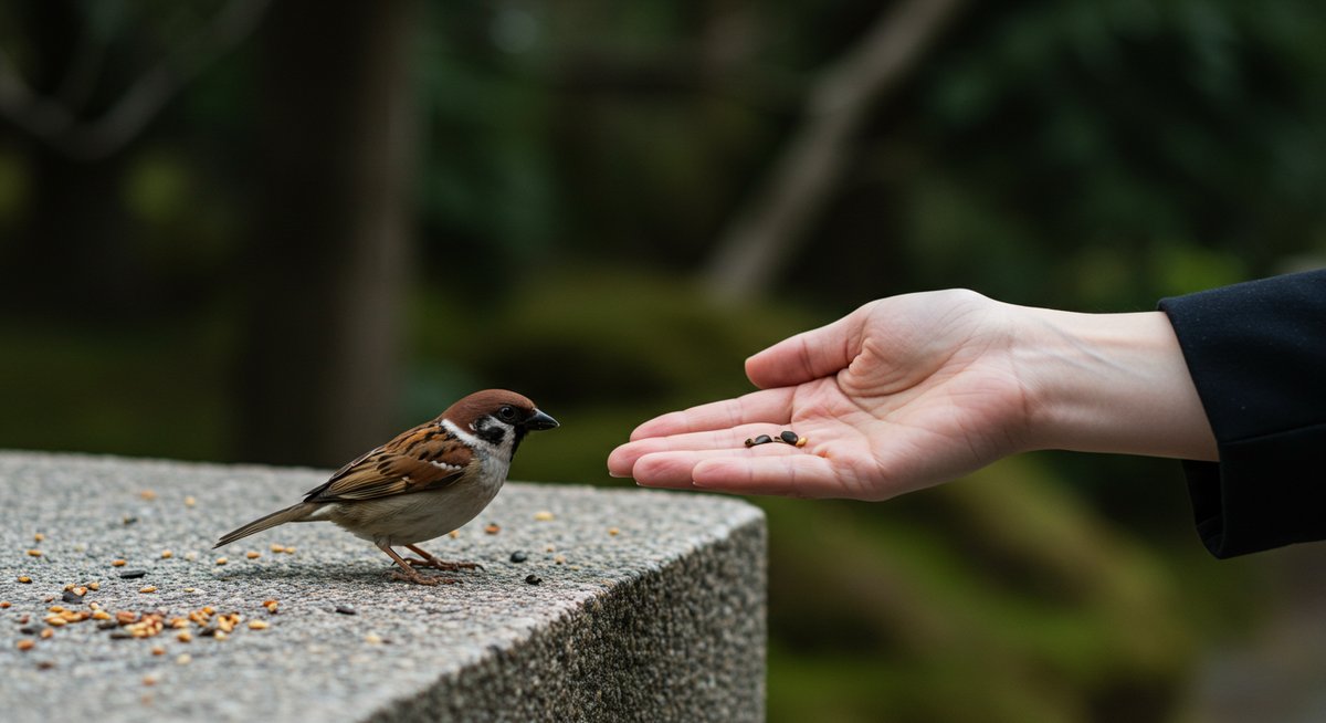雀 なつく